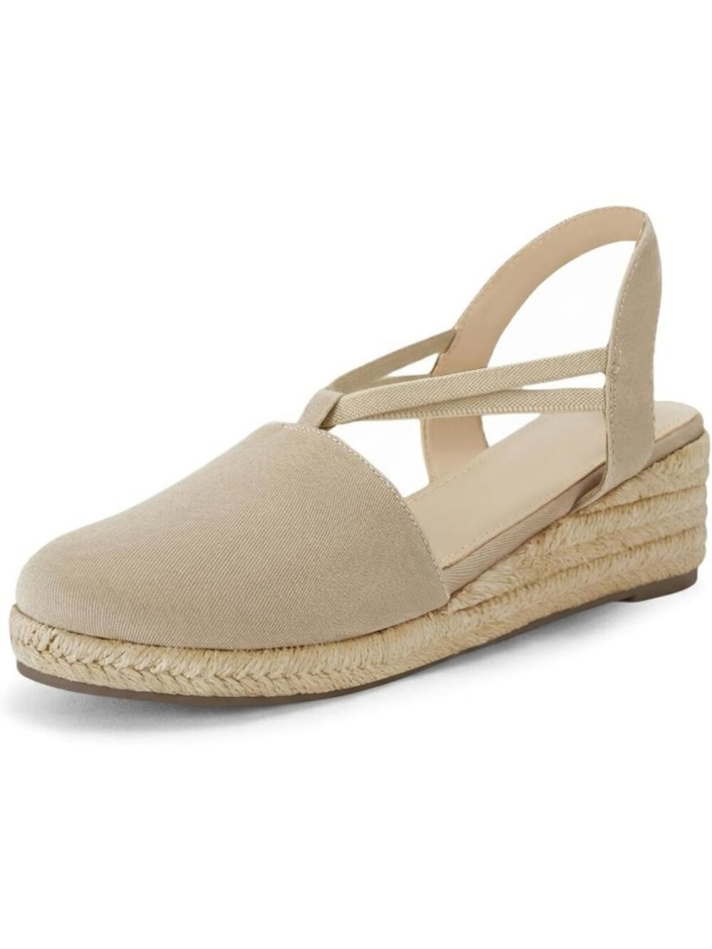 Stylish Women's Platform Wedge Espadrille Sandals - Slingback Closed Toe Shoes